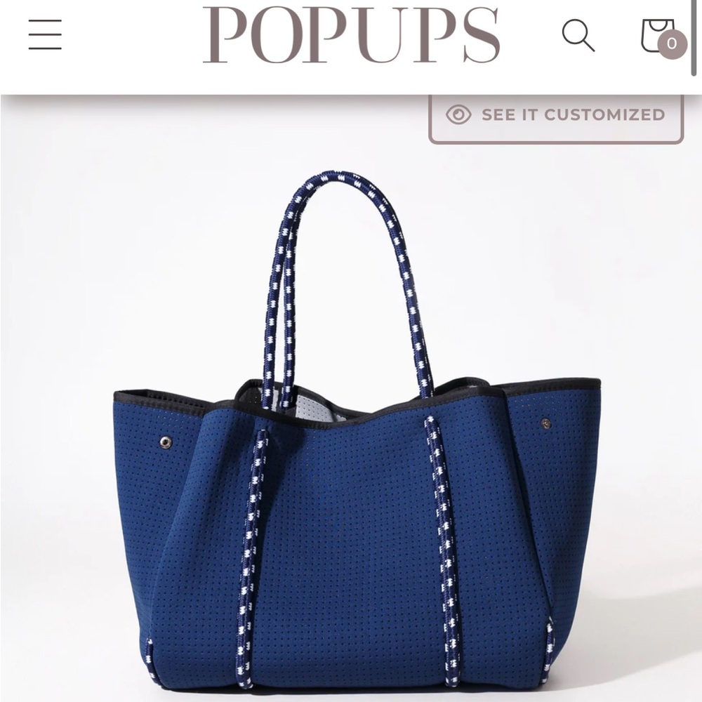PopUps Roomy Navy Blue Everyday Tote Bag